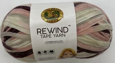 Lion Brand Rewind Tape Yarn "Grape Juice" 1 Skein #1404