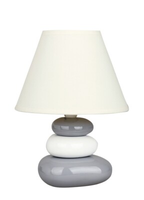 Rabalux 4948 Tischleuchte Salem, E14, Keramik, weiß, rund, Standard, ø180mm