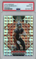 Graded 2023 Panini Mosaic Bijan Robinson #284 Mosaic Rookie Card PSA 10 Gem Mint