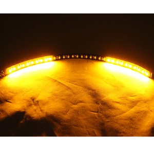2x-30CM-12-034-Black-32LEDs-SMD-LED-Scanner-Strobe-Flash-Strip-Light-Amber-Yellow