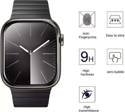 Ochrona ekranu 9D do Apple Watch 7 8 9 folia szkło hartowane 41mm 45mm - Zdjęcie 6 z 20