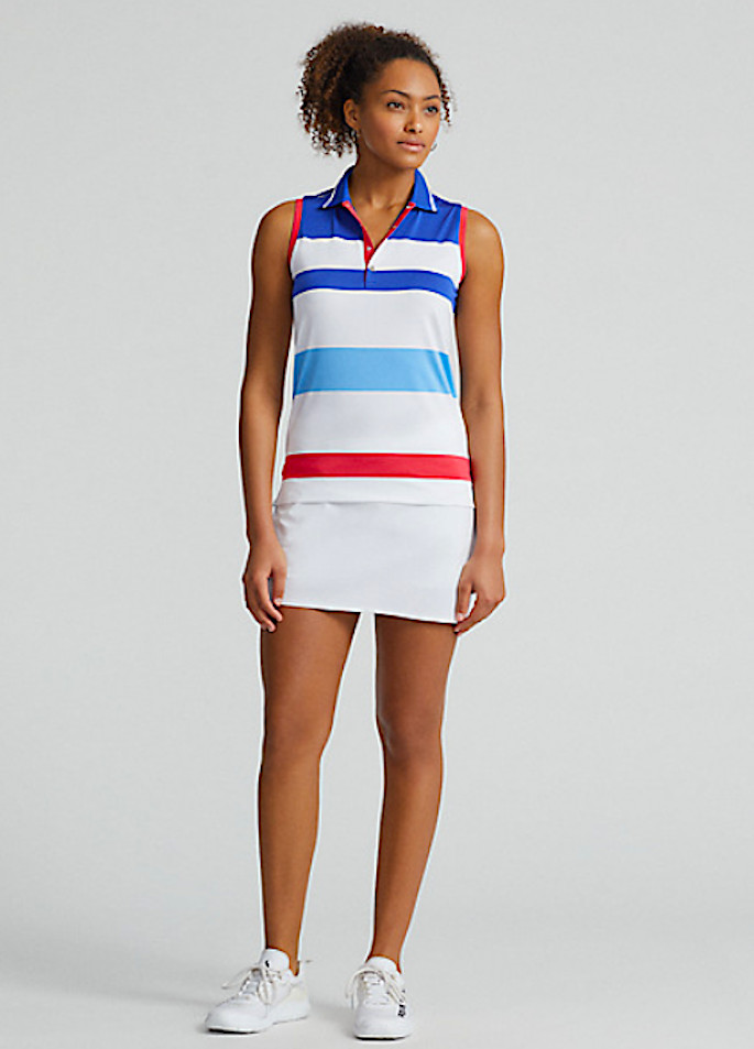 Женская рубашка поло RLX Golf Ralph Lauren в полоску с рисунком на заказ, размер S, NWT