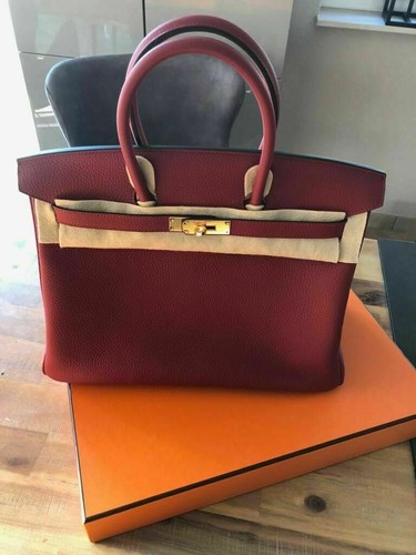 Hermes Birkin Bag Tasche Kelly Red Rot 35 Togo Leder Zubehör ROUGE GRENAT New - Bild 6 von 10