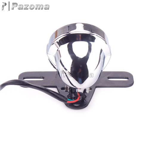 For Harley Dyna Street Bob Chrome Grill LED Brake Tail Light License Plate Lamp - Picture 10 of 12
