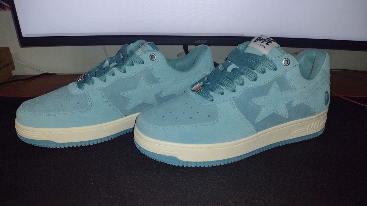 Bapesta Low Blue Suede BAPE A Bathing Ape sneakers size 11 bape