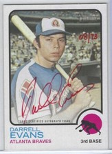 DARRELL EVANS 2022 TOPPS HERITAGE RED INK  REAL ONE AUTO #D 08/73