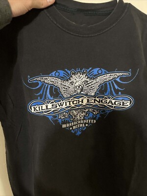 Vtg Killswitch Engage Band Black T-Shirt Cotton S-5XL 1side