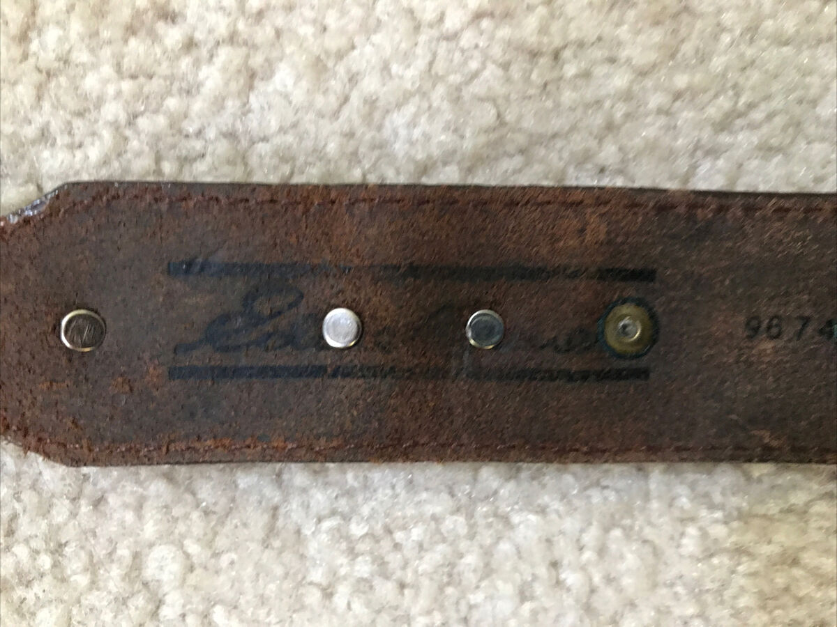 Unique EDDIE BAUER Womans XS.Concho Leather Belt Brown Unique EDDIE BAUER Womans XS.Concho Leather Belt Brown