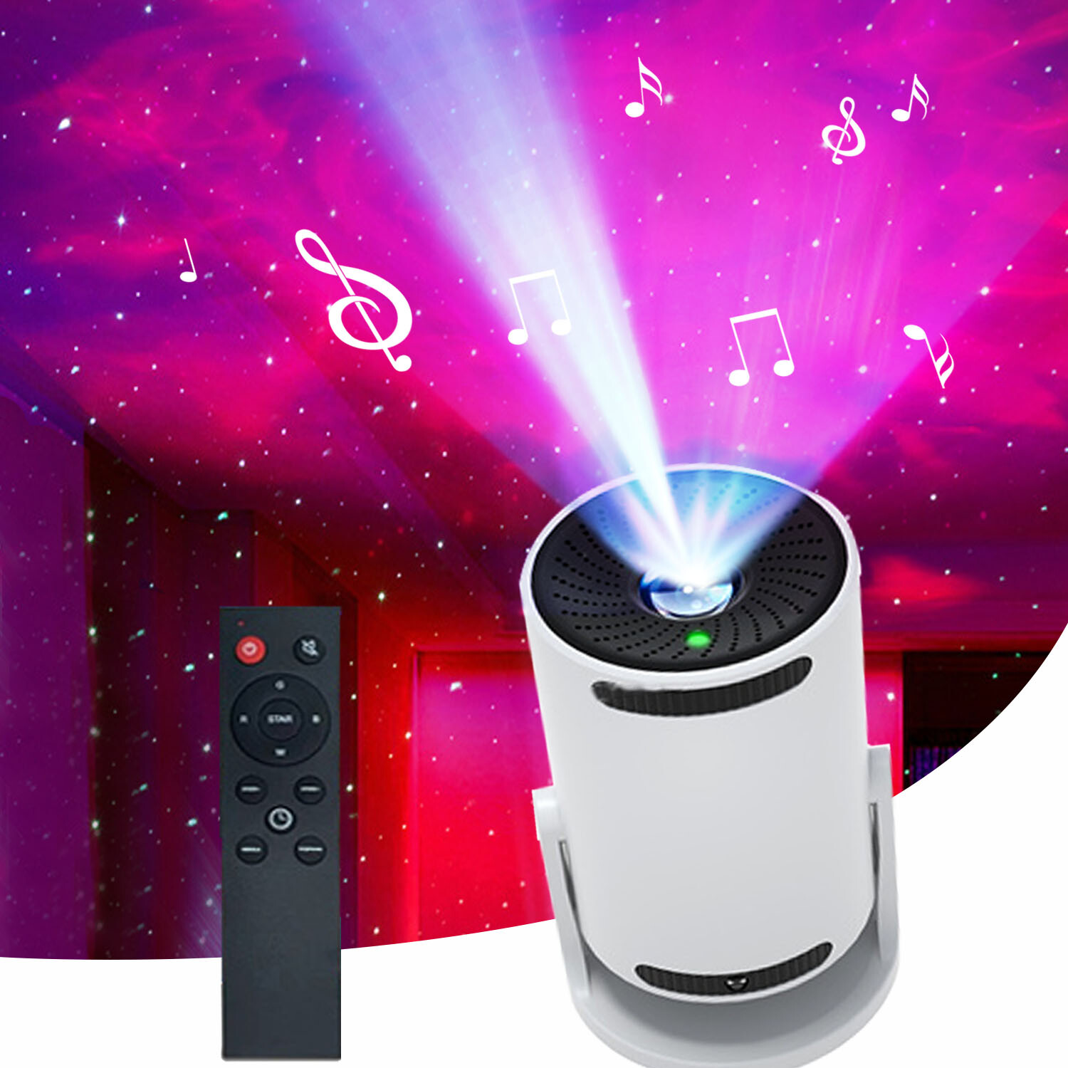 4K Portable Mini Projector 10000 Lumen LED WiFi Bluetooth UHD Home Projector-image