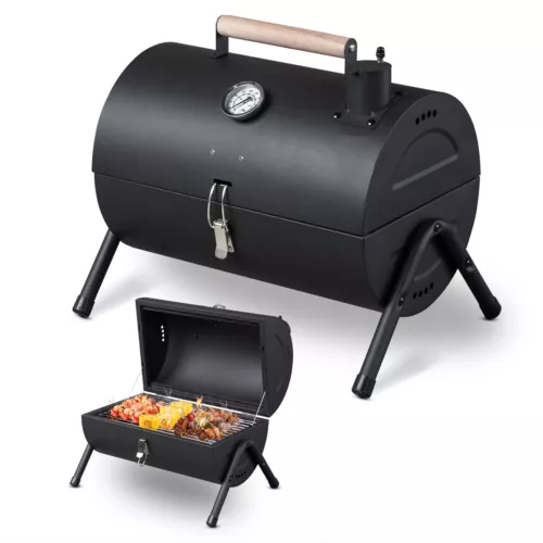 Portable Charcoal Grill with Lid Tabletop Barbecue BBQ Smoker Outdoor Camping