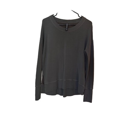 Athleta Sweater Womens Green Long Sleeve Crew Neck Thumb Holes Size Small