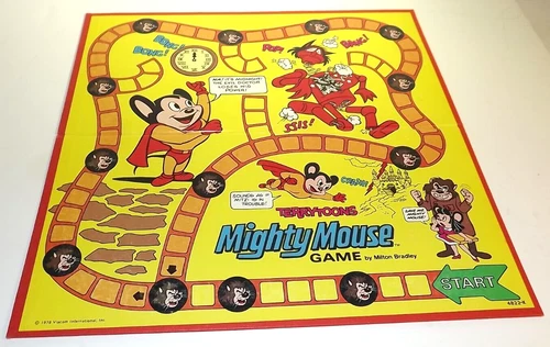 Terrytoons Mighty Mouse Board Game Milton Bradley Vintage 1978 BOARD ONLY