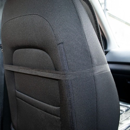 2 x Orthopädische Leder Autositzbezüge - schwarz - Bild 7 von 8