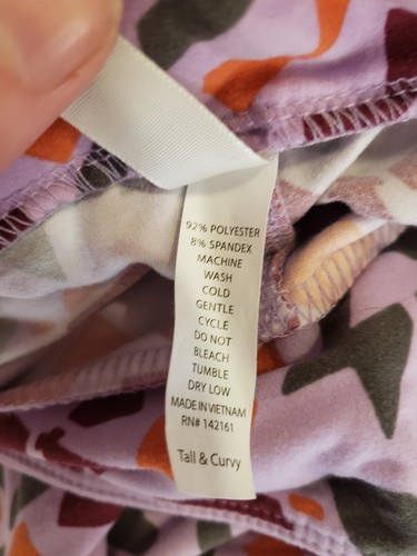 Leggings LuLaRoe TC púrpura/rosa gris geométrico azteca alto curvilíneo talla grande 12-18 - Imagen 4 de 7