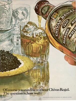 CHIVAS REGAL 1976 Advertising Vintage Blended Scotch Whisky 5tg