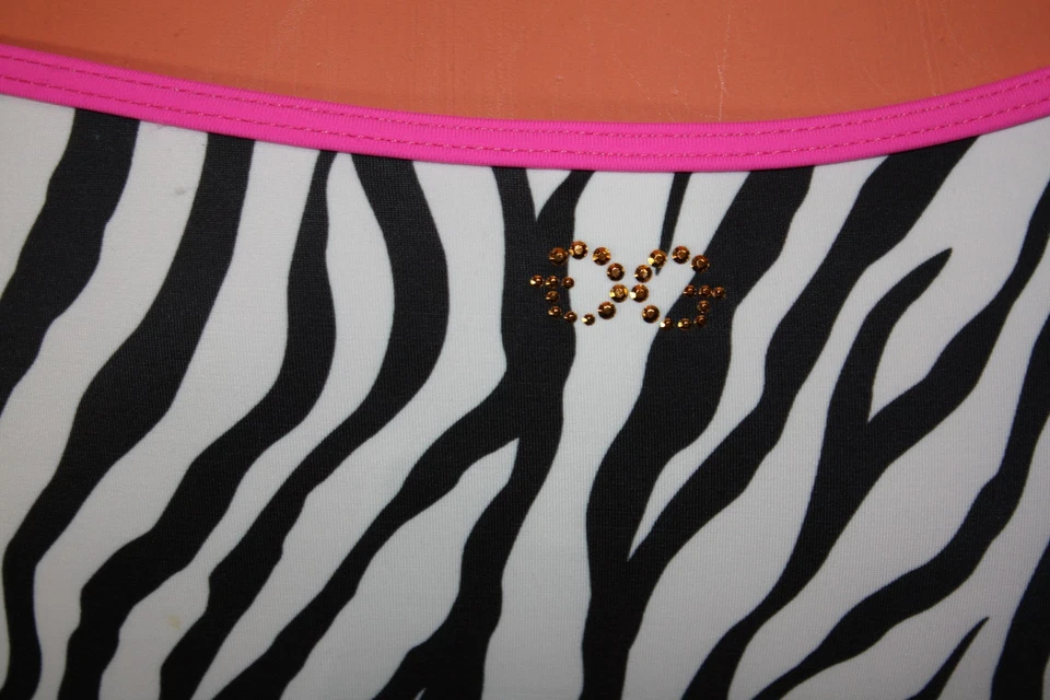 Pantalones de bikini Guess para mujer negros blancos y rosas con estampado de cebra talla S nuevos con etiquetas Foto 4 de 4