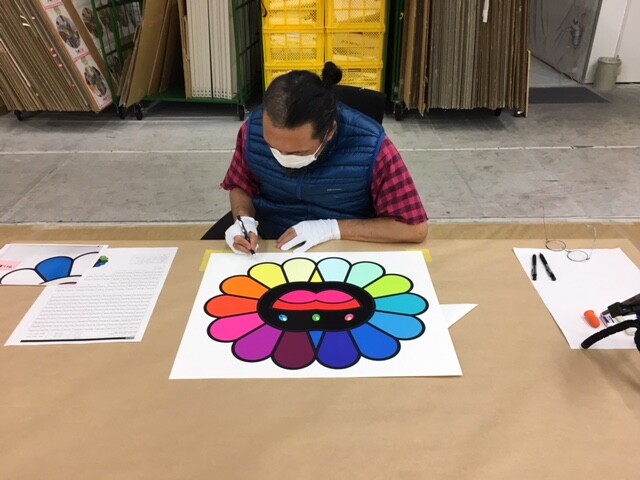 Takashi Murakami Multicolor Double Face Black print ED 100 kaikai