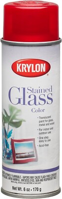 NEW Krylon Stained Glass Paint RED 9020 6oz 170g K9020 Headlight Fog Light paint