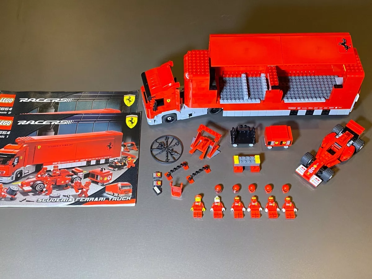 LEGO Ferrari- Scuderia Ferrari Truck 8654 Pit Crew Semi Trailer F1 Race Car Team
