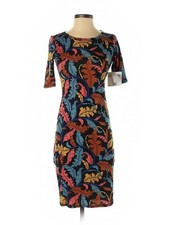 New Women Lularoe Black Fall Leaf Leaves Julia Dress Size XXS