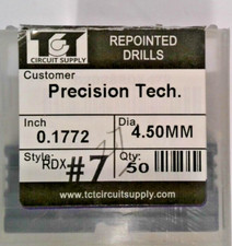 TCT REPOINTED DRILLS RDX 16 0.1772" DIA 0.472" FLUTE LOT OF 25 