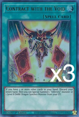3X Yugioh Contract with the Void GFP2-EN022 Ultra Rare 1st Edition NM