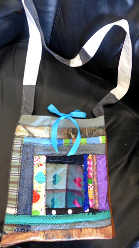 Womens Bag Cotton Handmade Quilted Purse 12 x10 Inch Tote Multi Colors Pockets - Picture 9 of 9