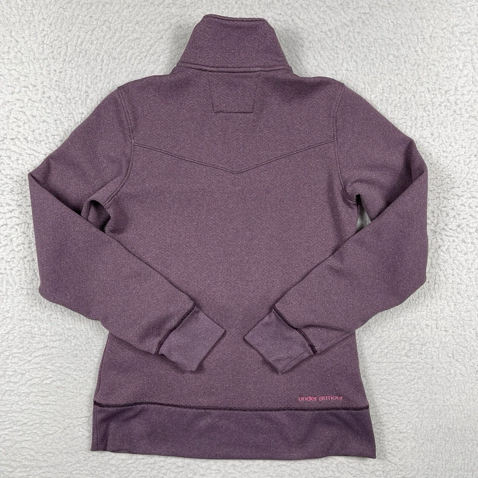 Under Armour Sweatshirt Womens Small Semi Fitted 1/4 Zip Wounded Warrior Project - Image 3 of 4