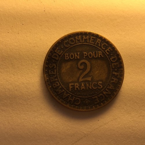 1924 France Bon Pour 2 Francs Chambres Commerce Industrie World Coin - Bild 4 von 4