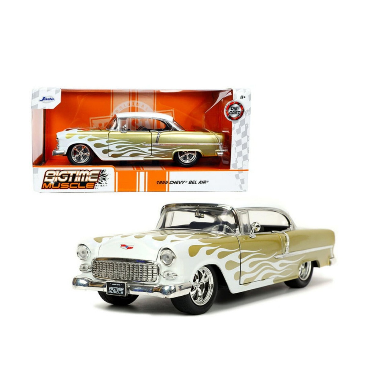 JADADUB CITY 1955 CHEVY BEL AIRベルエア 1:24 JADA SHOWROOM FLOOR 1955 CHEVY BEL AIR RED 1:24 DIECAST