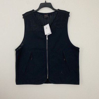 Jordan Essentials Utility Mesh Vest Black  Men s Sz Large HF9327-010 Loose Fit