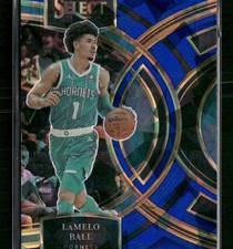 2023-24 Panini Select #148 LaMelo Ball Blue Cracked Ice Prizms Hornets
