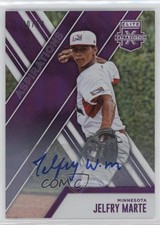 2017 Panini Elite Extra Edition Aspirations Purple /50 Jelfry Marte Auto nd3