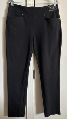 NWT Callaway TrueSculpt Women's Black Pull On Stretch Golf Pants Size L MSRP $88
