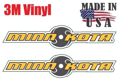 2x MINN KOTA DECAL STICKER 3M TRUCK WINDOW CAR TACKLE BOX FISHING BOAT LURE