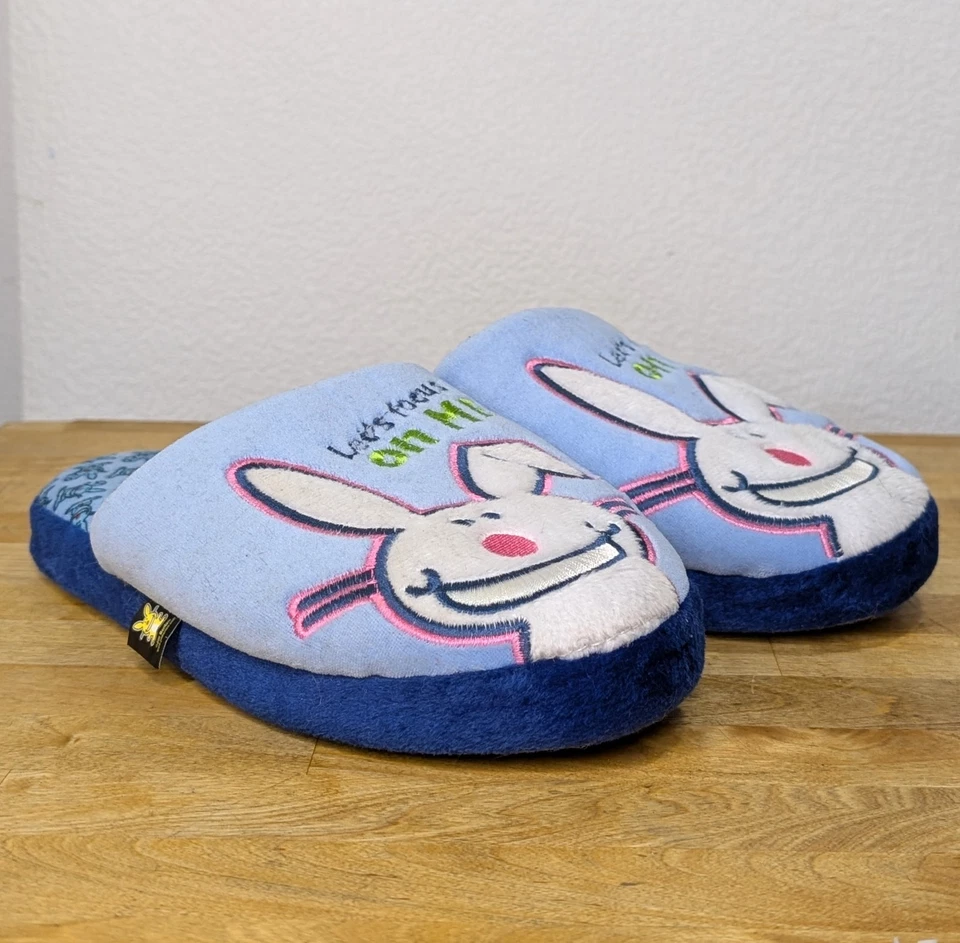 Zapatillas Y2K Jim Benton Happy Bunny "Let's Focus On Me" De Colección Lindas Azules S/M Foto 4 de 4