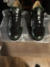 Giuseppe Zanotti US Size 10/43 Black With Green Splatter Customized.