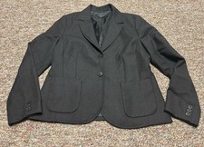 Pendleton 100 Virgin Wool Blazer Jacket Black Women s 14