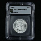 1959 Franklin Silver Half Dollar 90% Constitutional Uncirculated 50C