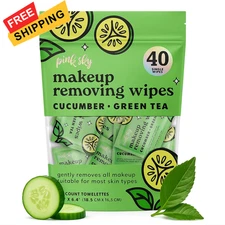 Pink Sky Makeup Remover Wipe for Face - Ultra Soft, Mini 1 Count (Pack of 1) 