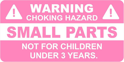 Small Parts Choking Hazard Warning Stickers, 1X2 Inch, 300 Pcs, Rectangular
