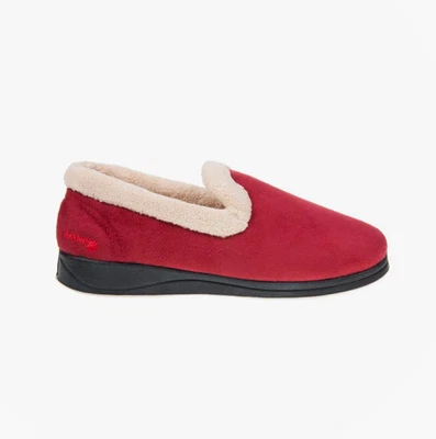 Padders REPOSE bequeme Damen-Loungewear/Nachtwäsche Slipper - rot