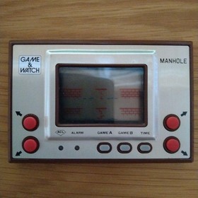 Nintendo Game and Watch Manhole MH-06 Gold Box Manual Tested
