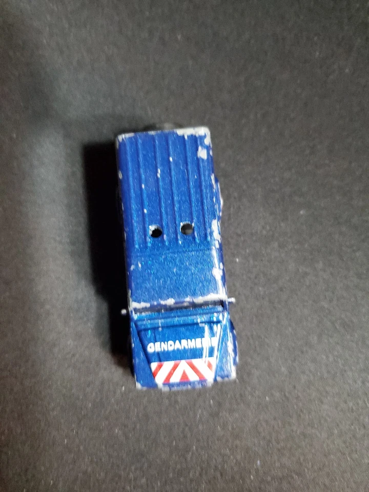 (1171) Majorette Land Rover Defender bleu 1:60 266B gendarmerie - Photo 2/4