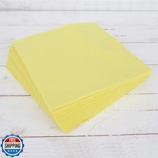 Threadart Premium Felt Sheets - 50 Sheets - 12" x 12" - Light Yel