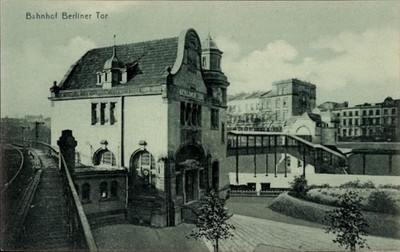 Ak Hamburg Mitte St. Georg, Bahnhof Berliner Tor, Gleisseite - 11118543