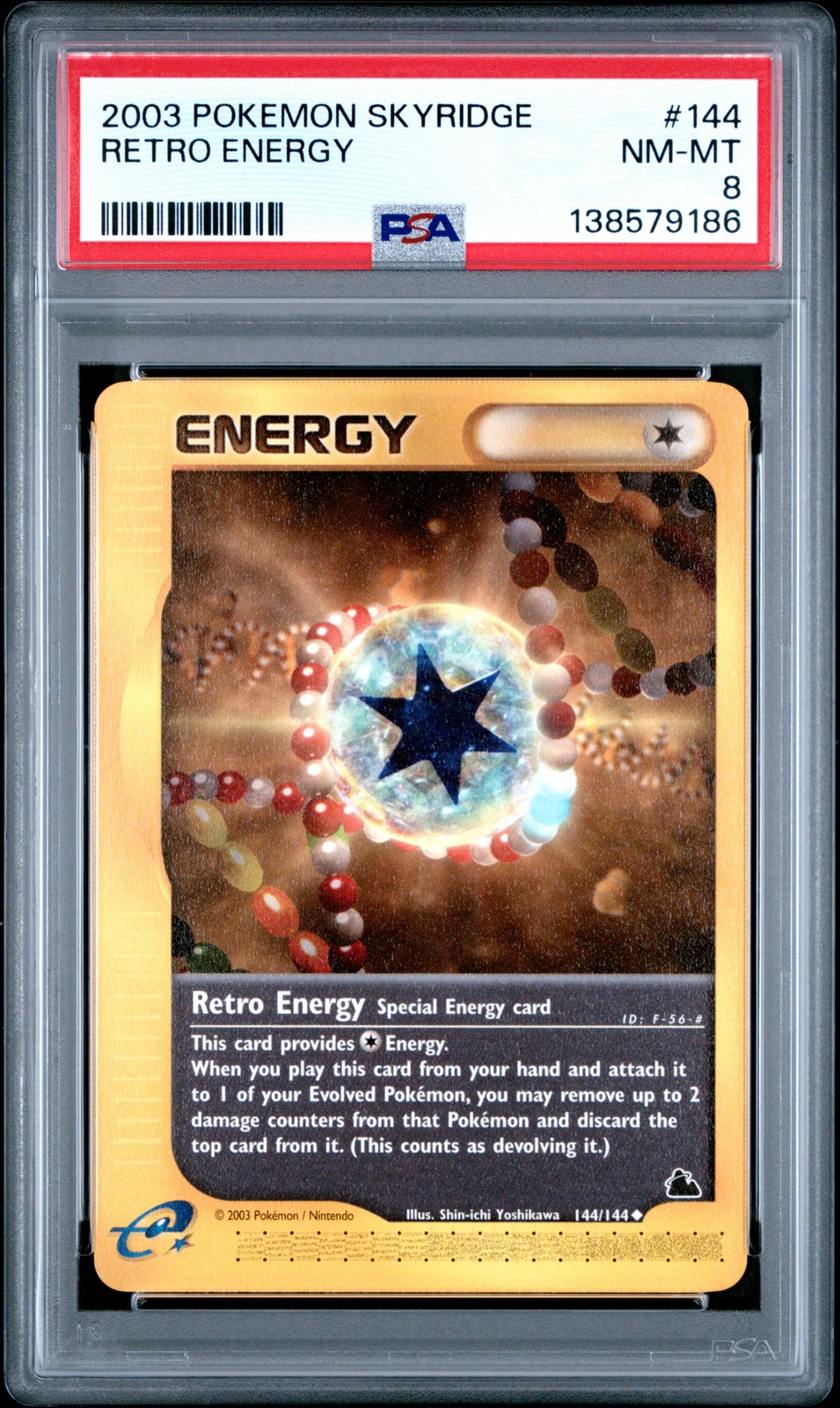 PSA 8 Retro Energy 144/144 Skyridge Pokemon 2003 e-Reader WoTC