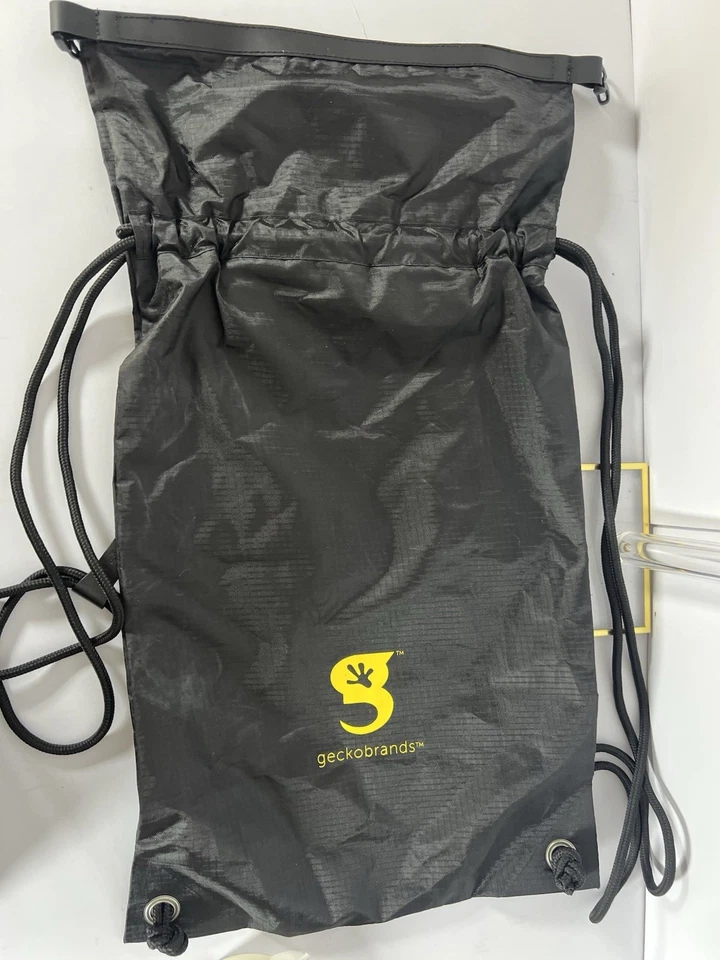 Mochila impermeable con cordón GECKOBRAND negra/amarilla Foto 3 de 4