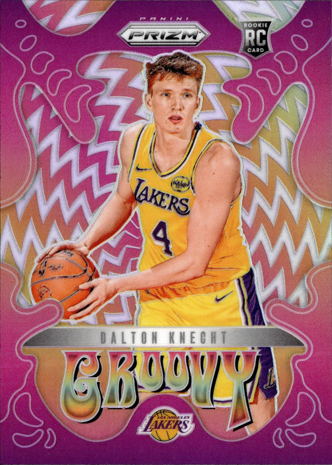 2024-25 Panini Prizm Dalton Knecht Groovy RC Rookie Lakers Case Hit SSP #10