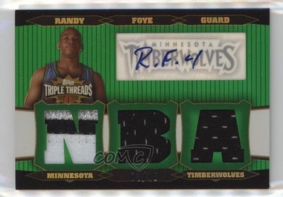 2006-07 Topps Triple Threads Relic Emerald 3/18 Randy Foye Rookie Auto RC a8r